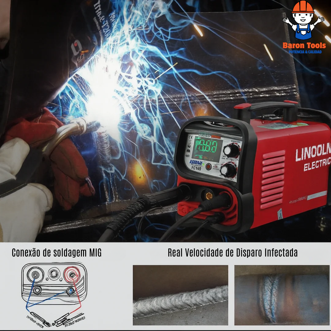 Máquina de solda LINCOLN 250 Amp 3 em 1 MIG MMA TIG -BLACK FRIDAY 🔥